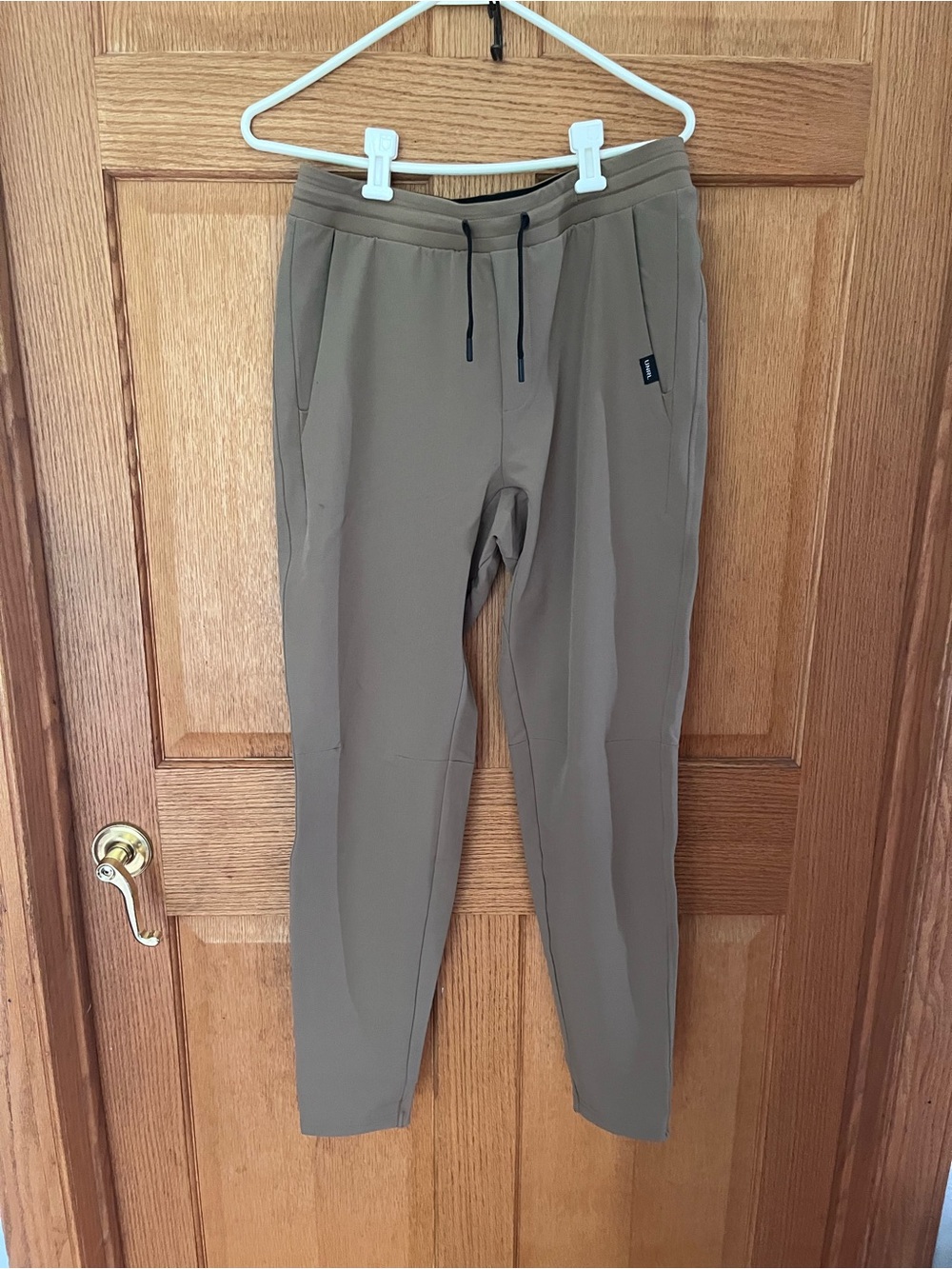 UNRL performance Men's Casual Drawstring Pants - Taupe